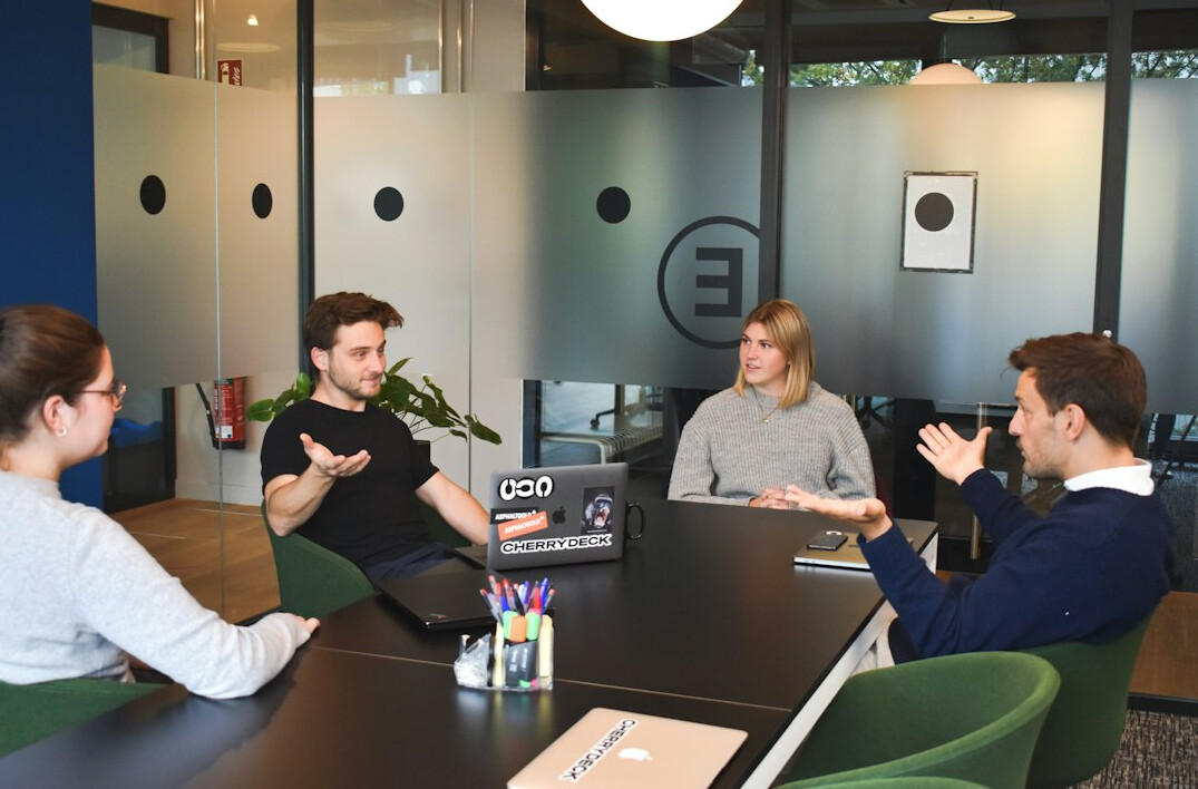 team meeting in office