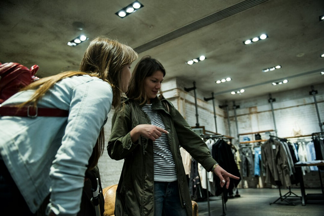 woman detective in store